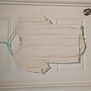 Torrid Cream Eyelet Blouse NWOT